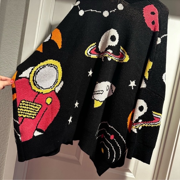 Dressed in LALA Black and Pink Cosmic Cardigan - Picture 6 of 8